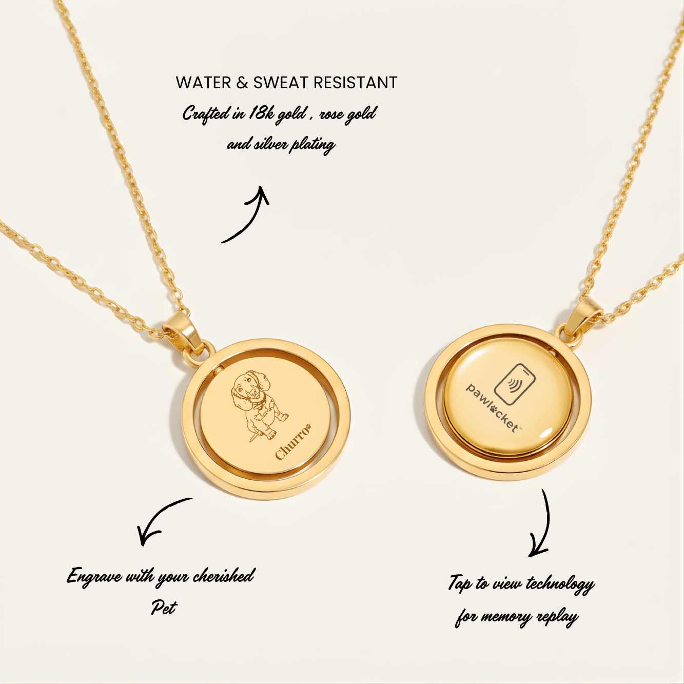 🐾 PawLocket™ – Rotating Pet Video Memory Locket